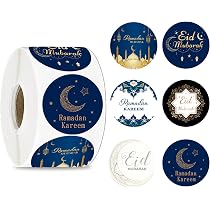 Ramadan Mubarak Aufkleber-Set – 90 Bunte Sticker Für Eid Al-Fitr – Islamische Dekoration, Geschenk Oder Fürs Kleine Business