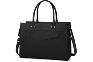 RAINSMORE Sac Cabas Femmes Sac à Main Grande Capacité PU Cuir Sac Ordinateur 15.6 Pouces Imperméable Sac de Cours Lycee Sac Bandoulieres Epaule pour Affaires Travail