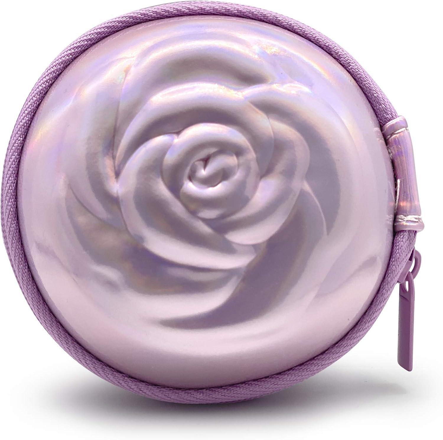 Sileu Case - Estuche para copas menstruales - Ideal para llevar tu tampón o copa menstrual de forma elegante y discreta en tu bolso o para viajes - Grande, 10 cm - Rosa Holográfico
