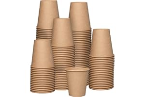 GUSTO [10 oz. - 300 ml - 100 Stück Einwegbecher aus Kraftpapier, Tassen für heißen Kaffee, braun, ungebleicht – umweltfreundliche Becher - Formerly Comfy Package