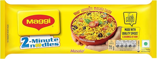 MAGGI 2-Minute Instant Noodles 420g/450g (weight may vary) | Your favourite masala noodles with goodness of iron; Made with choicest quality spice
