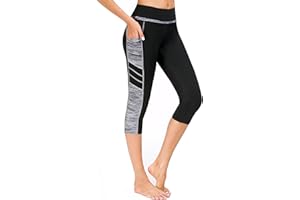 Flatik Sport Leggings Damen mit Taschen，Damen Blickdicht Leggings Damen Fitnesshose Sporthose Laufende Leggings