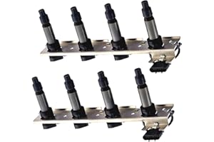 ENA Set of 2 Ignition Coil Pack Compatible with Cadillac Pontiac DeVille SRX STS XLR 2004-2006 Bonneville 4.6L V8 Replacement for C1509 UF-372