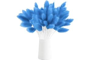 DABBOO 120 teste di Erba di Pampa Secca Fiori Secchi Pampasgras Bouquet Fiori Essiccati Decorativi per la Decorazione Della Casa Composizione Floreale per Sala Eventi di Nozze (Blu Scuro)