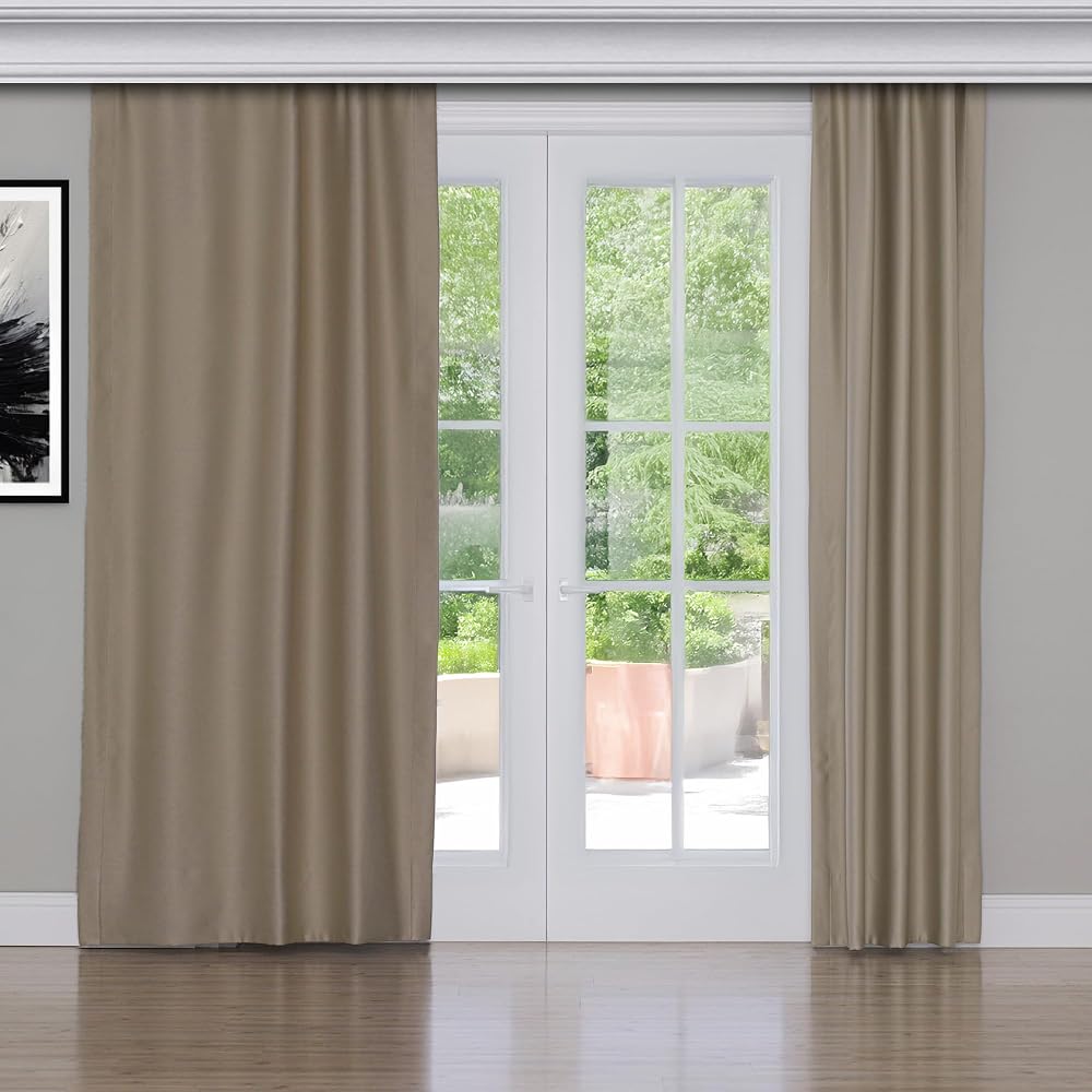 Gauze Fabric Design Blackout Açık Nohut Rengi Karartma Özellikli Fon Perde 175 x 250