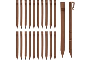 RANETODO Lot de 20 piquets d'ancrage en Plastique Robuste pour Bordure de Paysage, 24,6 cm, piquets d'ancrage pour Bordure de Jardin, terrasse, tentes de Jardin