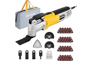 ENVENTOR Narzędzie wielofunkcyjne, 300 W narzędzie oscylacyjne z 28 akcesoriami, 6 zmiennych prędkości 15000-22000 obr./min, kąt oscylacji 3°, do cięcia, rzeźbienia, wiercenia, szlifowania, polerowania