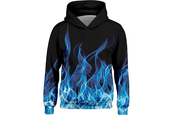 Freshhoodies Sweat-Shirt à Capuche Enfants Imprimé 3D Drôle Manches Longues Poche Capuche Pull pour Garçons Et Filles 5-16 Ans (M-XXXL)