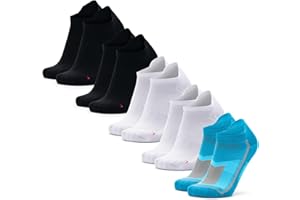 DANISH ENDURANCE Chaussettes Courtes de Running, Chausettes de Sport Respirantes & Anti-Ampoules, Homme Femme, 3 ou 5 Paires