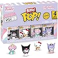 Funko Bitty Pop! Sanrio - Kuromi - 4PK and A Surprise Mystery Mini Figure - 0.9 Inch (2.2 Cm) - Hello Kitty Collectable - Stackable Display Shelf Included - Gift Idea - Party Bags Stocking