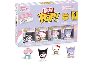 Funko Bitty Pop! Hello Kitty - Kuromi - 4 Pack - 1/6 Odds for Rare Chase Variant and A Surprise Mystery Mini Figure - 0.9 Inch (2.2 Cm) - Collectable - Gift Idea - Party Bags Stocking