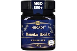 ‎HECADI Manuka Honig MGO 850+ 100% echter Premium Honig aus Neuseeland I mit zertifiziertem und Garantiertem Inhalt von MGO I 250 gramm