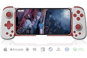 Joso Manette de téléphone pour Android/iPhone/PC avec Turbo, Manette de Jeu pour Nintendo Switch/PS4, Prend en Charge Le Jeu à Distance de Console PS/Xbox/PC sur Smartphones, Manette de Jeu en Nuage