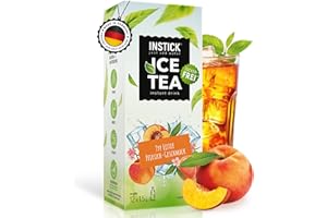 ‎INSTICK JUST ADD WATER INSTICK Zuckerfreies Instant-Getränk (Eistee Pfirsich) - 1 Packung für 12 x 1,5-2,5 L- Veganes Getränkepulver Kalorienarm & Vitamin C - Instant-Pulver