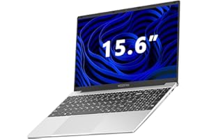 WOZIFAN Ordenador Portátil 15.6" FullHD (Quad-Core J4105,2.4G+5G WiFi Bluetooth 4.2 Mini HDMI,128GB SSD Admite expansión) Plata con ratón inalambrico&Protector de Teclado QWERTY Español