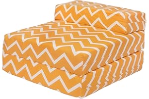 Ready Steady Bed Canapé-lit Enfant Pliable | Chaise-lit pour Enfants Imperméable pour U0ne Personne | Mobilier Confortable pour Tout-Petits pour Salon, Salle de Jeux, Chambre à Coucher (Zigzag)