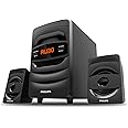 PHILIPS Audio MMS2625B 2.1 Channel, 31 W, Bluetooth Connectivity, Wired Multimedia Computer Speaker, FM, USB, Audio in Speakers, 15mm Subwoofer, Wide Compatibility - MP3 Player, TV, PC (Black)