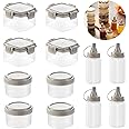 12pcs Mini Squeeze Bottles For Sauces,Condiment Squeeze Bottles,Small Transparent Ketchup Honey Salad Dressing Squeeze Bottle for School Picnic Outdoor Barbecue