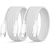 Carplay Cable USB C 2M 2Pack, USB A Cable USB C Cable Charger Type C Cabo | Braided iPhone Cable Usb C for Car and Android Au