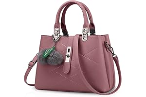 NICOLE & DORIS 2024 Nouveau Sac à Main Femme Sacs Portés Main Mode Sac Bandoulière Élégant Sac Epaule Sacoche Femme Sac à Poignée Supérieure avec Pom Poms