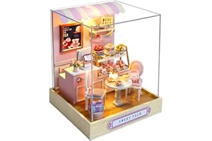 CUTEROOM Miniaturowy domek dla lalek "zrób to sam", zestaw do domku dla lalek, miniaturowy z meblami, miniaturowy model domku, zestaw do budowy dla dziewcząt i chłopców dzieci