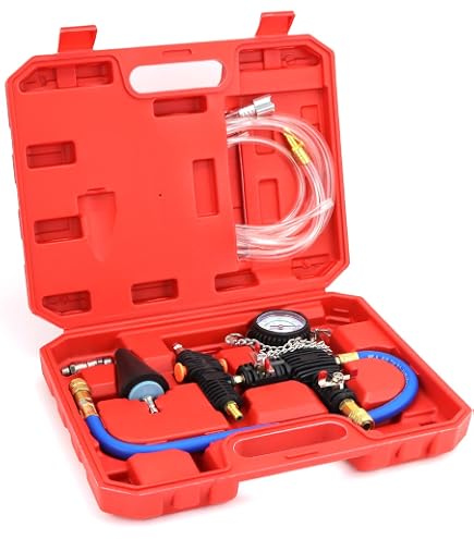 Kit Testeur De Pression Universel KATSU - 15 Pièces Pour Radiateur Et Système De Refroidissement - Détecteur De Fuites Aluminium 450810