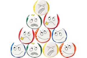 Wisplye Mini Giocoleria Palle, Set di Palline da Giocoliere, Palle da Giocoliere in Pelle PU Palline da Lancio Giocattoli Interattivi All'aperto per Bambini Adulti Principianti Esperti, 10Pcs