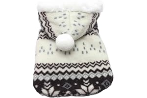 SAMGU Hundekleidung Warm Weihnachten Hundepullover Kapuzenpullover Braun M