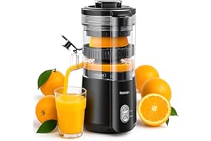 Keerain Spremiagrumi Elettrico, Spremiagrumi Professionale per Arance, Pomodori e Limoni, 100W, Spazzola e Parti Amovibili