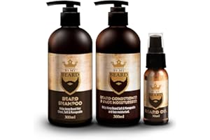 BE MY BEARD Beard Shampoo/Conditioner and Face Moisturiser Oil Complete Triple Pack