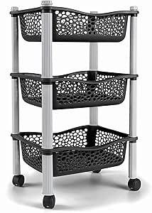 Amazon.de: Allzweckwagen Küchenwagen mit Aufbewahrungskörben und Rädern