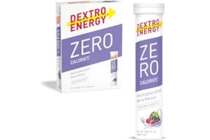 ‎DEXTRO ENERGY Dextro Energy - Elektrolyte ohne Zucker - Berry Flavour - 1141 mg Elektrolyte, 60 Brausetabletten für Alltag und Sport, Magnesium, Calium, Calcium, Chlorid, Natrium, zuckerfrei, 3er Pack
