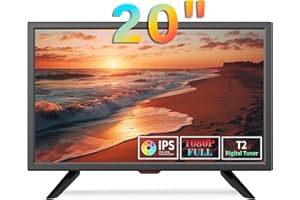 KCR 20 inch TV IPS LED Screen,Digital DVB-T2 TV Tuner,AV Input,HDMI/VGA in,USB Slot,Remote Control,Full Viewing Angle