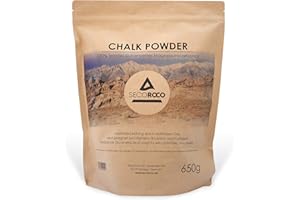 Secoroco Chalk do wspinaczki, 650 g, drobny proszek Chalk Powder, węglan magnezu do wspinaczki, boulderingu i fitnessu, worek z zamknięciem na zatrzask