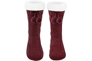 Justay Sowarm Damskie kapcie skarpety puszyste skarpetki dla kobiet skarpety do łóżka ciepłe skarpety antypoślizgowe grube skarpety zimowe skarpety termiczne skarpety świąteczne prezent dla kobiet