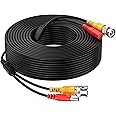 Cocar 20M/65FT Pre-made 2-in-1 BNC Video Power Cables, BNC CCTV Extension Surveillance Security Camera Cables for CCTV Security Camera Home Surveillance Closed-circuit TV System