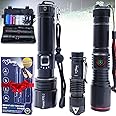 Shiny Torch Power P70.2 Bundle: Bright LED Rechargeable Torch & Flashlight - Includes Small Led Torch UV Light, Tactical Torch for Camping, Heavy Duty Torches Led Super Bright Torches Battery Powered.