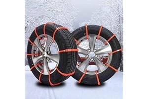 Baceyong lot de 10 Chaînes à neige antidérapantes pour voiture, chaînes à neige en nylon 66 930 mm pour champs d'escalade Sangles de route universelles pour boue Chaînes à neige