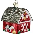 Old World Christmas Barn Glass Blown Ornament
