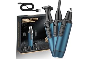 RAXMETRY Nose Hair Trimmer for Men 2025 Painless Upgrade Nose Trimmer Professional Nose Trimmer for Men Dual Edge Blades with IPX7 Waterproof for Easy Cleansing,Powerful Motor,Blue