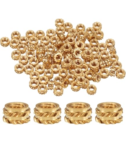 50 Dadi Inserti In Ottone M3 X 10mm - Per Stampa 3D E Applicazioni Industriali - Foto 4