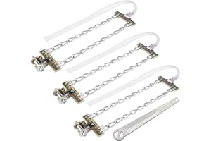 KIMISS 3 pièces Sécurité Anti-dérapante de voiture de Boue de Neige de Chaîne en Acier de pneu Tire Clip-on Chain pour voiture, camion, SUV(Grand)