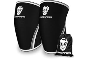 Gymreapers Knee Sleeves (1 Pair) Gym Bag - IPF Approved - Knee Sleeve & Compression Brace for Squats, Fitness, Weightlifting, and Powerlifting 7MM Sleeve Pair - For Men & Women