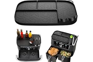 SANCUANYI Ninja Heißluftfritteuse Zubehör für Ninja AF400EU AF500EU AF451EU 9,5L-10,4L, Airfryer Zubehör Aufbewahrungsregal Silikonmatte für Ninja Foodi Max Dual Zone Heißluftfritteuse