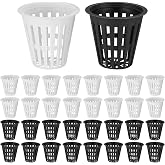 50 Pieces Mesh Pot Net Basket Hydroponics, Planting Mesh Basket Pot, Plant Growth Cups Pots Cup for Hydroponics Garden Balcon
