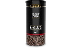 COOR SMART NUTRITION - Té Rojo PU ERH - Formato de Bote de 100 g - Té Rojo Camellia Sinensis Sin Azúcares y Libre de Alérgenos - Sabor Más Dulce - Indicado para Elaborar Bebidas Aromáticas