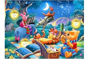 NAIMOER Cartoon Diamond Painting Kits for Adults, DIY Full Drill 5D Diamond Art Animals Party Diamond Painting Cartoon Perfect for Relaxation and Home Wall Decor 30x40cm