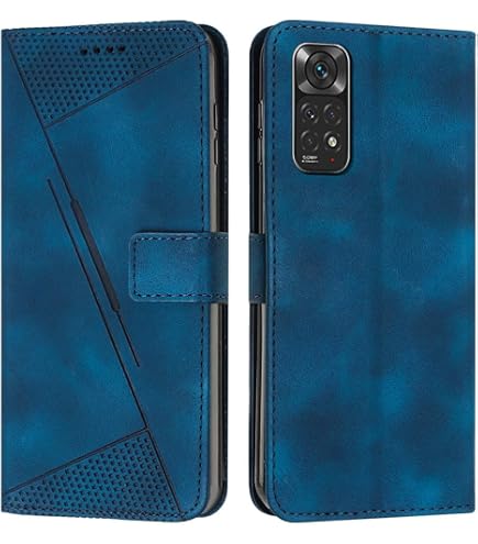 JIUNINE Cover per Xiaomi Redmi Note 12S, Custodia Libro in Pelle Portafoglio Case Flip Antiurto con Disegni di Farfalla [Porta Carte] [ Magnetica] [Interno TPU] per Redmi Note 12S, Blu