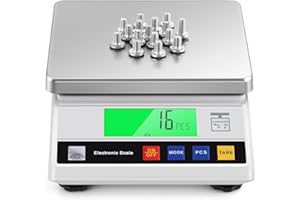 CGOLDENWALL Bilancia ad Alta Precisione 10kg 0,1g Bilancia Contapezzi Digitale da Laboratorio con 13 Unità di Conversione, 2 Modalità di Alimentazione, Funzione di Conteggio (10kg, 0,1g)