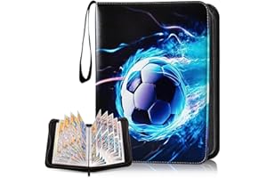 ENAIAH Trading Card Album, 50 Pages 400 Football Cards Folder Collector's Book Football Cards Collector Album Cards Collecting Folder Trading Cards, Compatible with All Types of Cards (B)